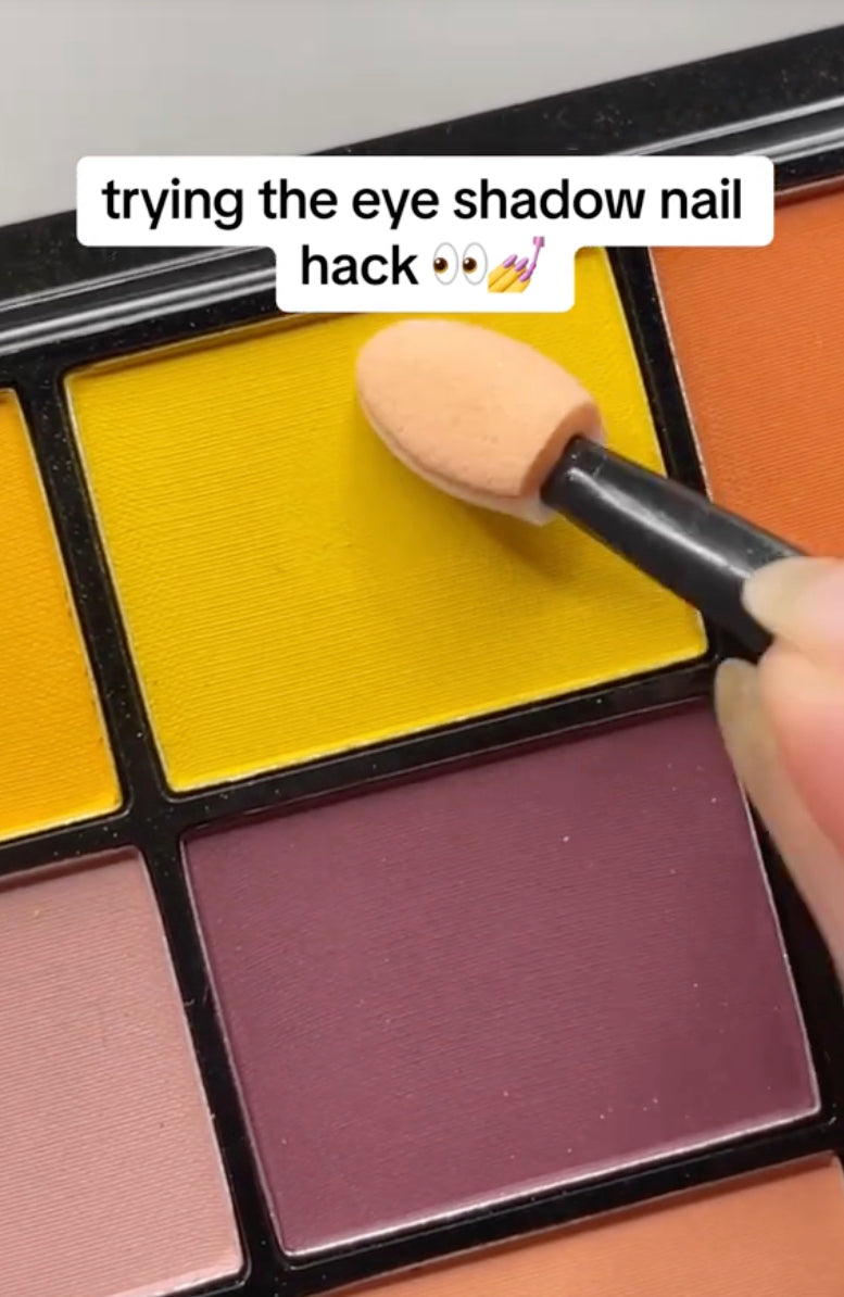 Eye shadow nail hacks