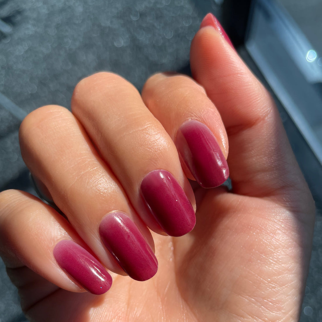 Sheer burgundy