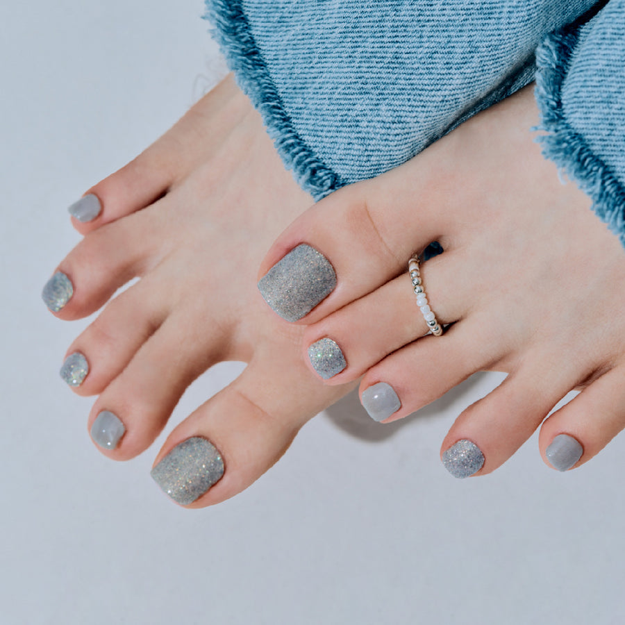 Silver Sparkle Pedicure